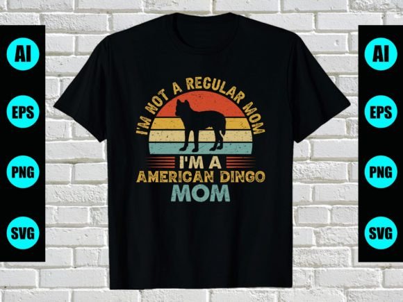 American Dingo Dog Mom Vintage Graphics & Print Templates