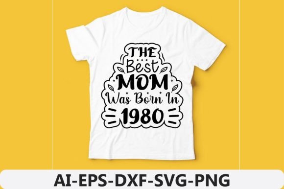 Graphics for T-Shirt Designs: 1980 Mom