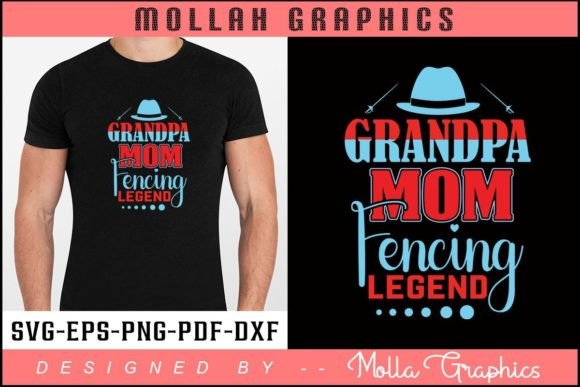 Review: Grandpa Mom and Fencing Legend T Shirt Design
