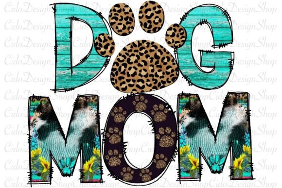 Western Dog Mom Graphics for Print Templates